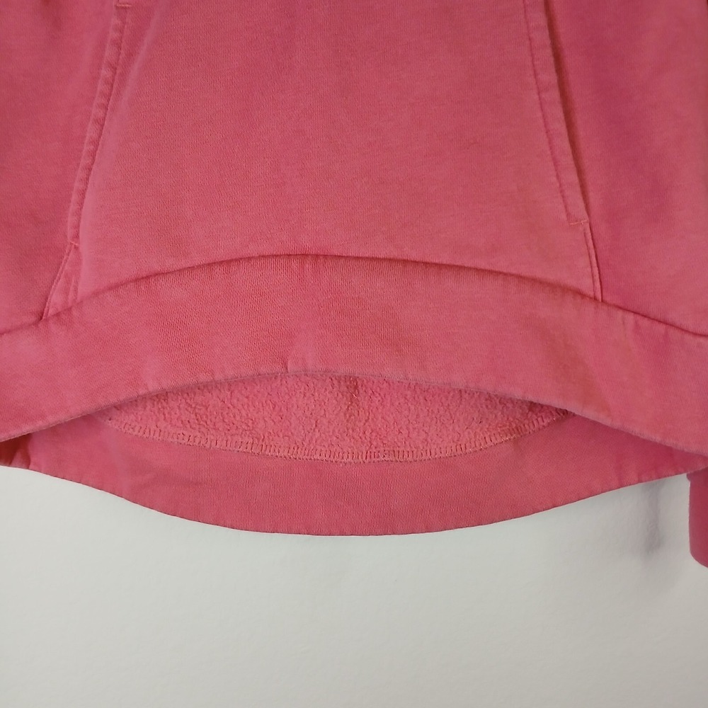 NIKE GIRLS HOODIE MEDIUM FRONT POUCH POCKET PINK W/WHITE LOGO BB24 - Picture 2 of 10